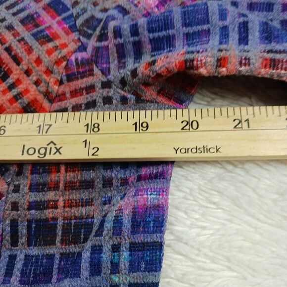 Erin London Womans Medium  Zip up Shacket. Multicolor. Cuff Sleeve. 2 Pockets... - Picture 10 of 15